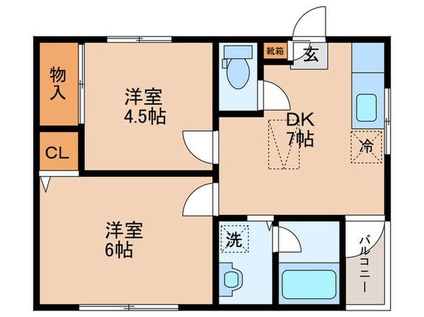 ヒルトップ鵜の木の物件間取画像